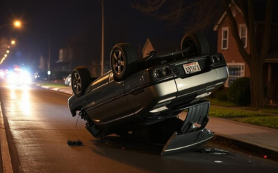 Two hospitalized after vehicle flipped over in Windsor