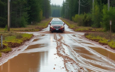 Crash caused by flooded road in Middlesex County sends driver to hospital