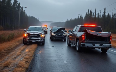 Section of Highway 11 closed in both directions following vehicle crash