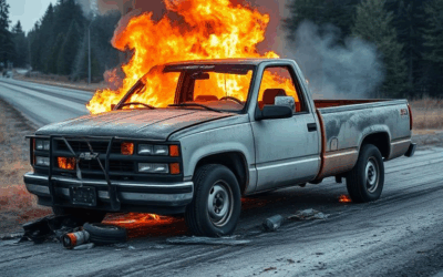 Vehicle fire leads to road closures near highway in Mississauga