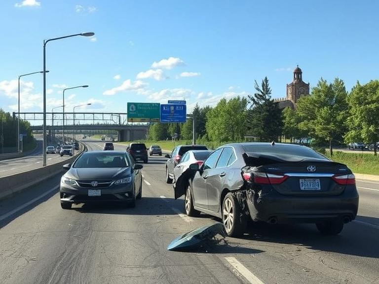 Multi-vehicle crash on Highway 417 leaves two injured