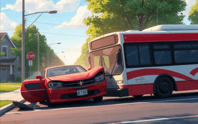 Two injured following collision between LTC bus and car in London