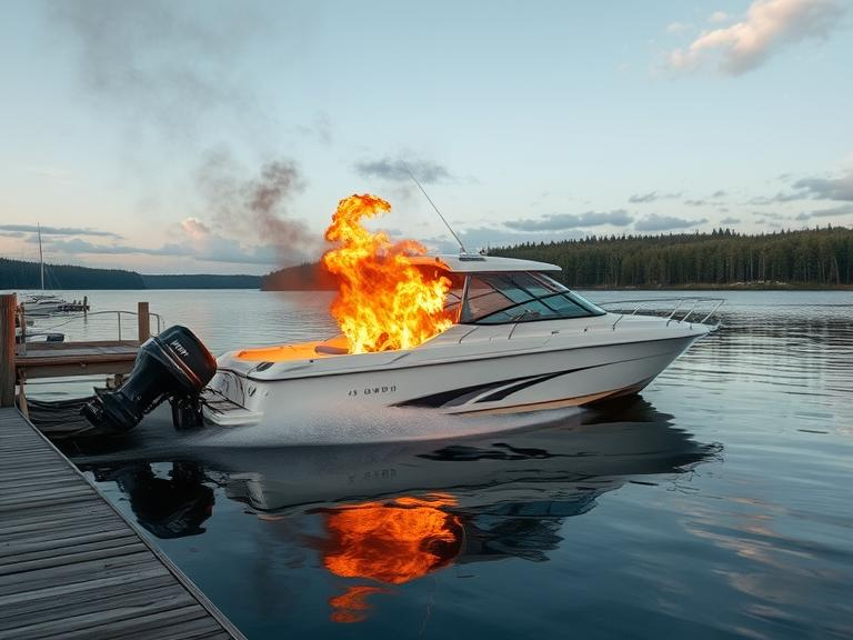 Fire breaks out on boat in North Bay