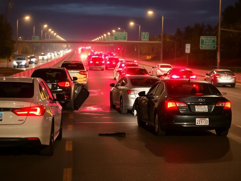 密西沙加 Highway 403西行方向发生严重多车相撞事故，造成包括儿童在内的三人受伤