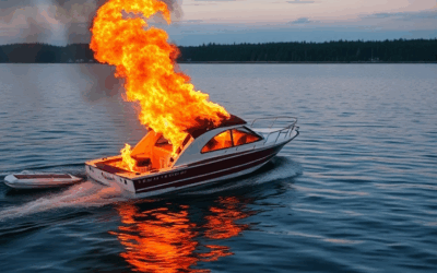 Two injured after boat caught fire near Courtice