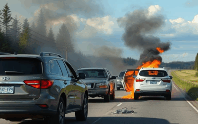 Serious fiery crash involving three vehicles shuts down Highway 17 near Marathon