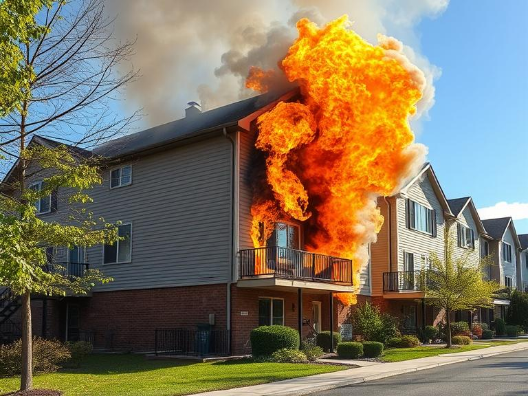Large fire burns townhouse complex in Orléans