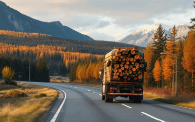 Huntsville driver dead after logging truck rolls over on Highway 11 on-ramp in Strong Township