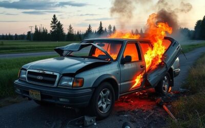 Toronto man facing charges after fleeing police leads to fiery crash in Melancthon Township