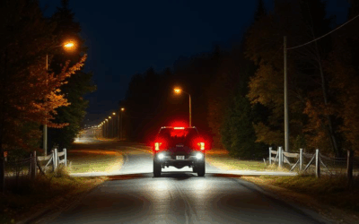 Pickup truck sought after running stop sign, hitting vehicle and fleeing