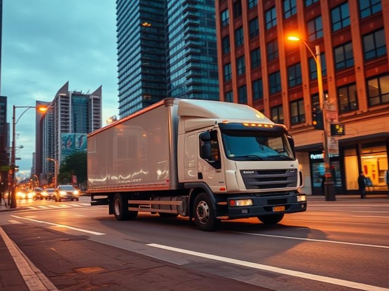 No injuries after transport truck hits business property in Galt