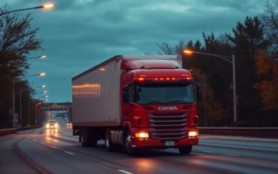 Truck driver hospitalized following rollover collision on Highway 400 in North York