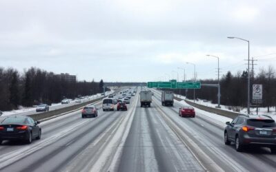 No passengers injured after bus catches fire on Hwy. 401 ramp in Milton