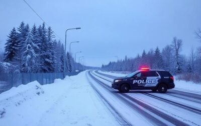 Serious collision involving transport truck and SUV shuts down stretch of Hwy. 11, one person injured