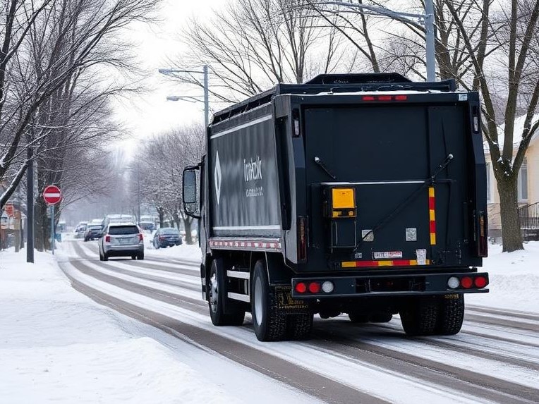 No injuries after garbage truck strikes pole in Elmira